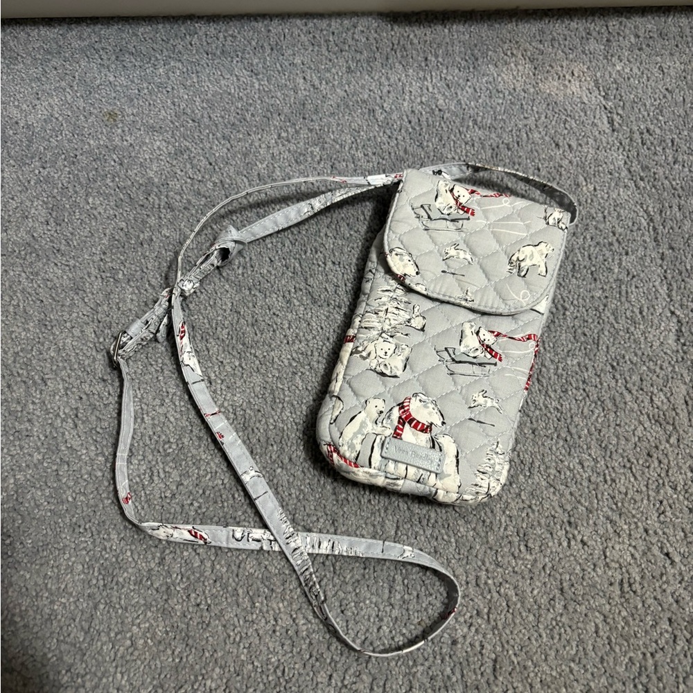 Vera Bradley Carson Cellphone Crossbody, Polar Bears, OS, like new